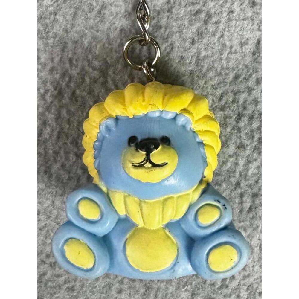 kawaii keychain cryptid blue lion KC018 upcycled toy‎ guardian weirdcore charm